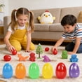 thumbnail image 4 of Prefilled Easter Eggs with Toys,12pc Fillable Easter Eggs and Fake Bug Toys Set Bulk,Colorful Bright Empty Plastic Easter Eggs Basket Stuffers Fillers for Egg Hunt Easters Party Favors Surprise Gift, 4 of 6