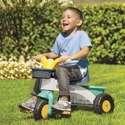 Dolu: My First Trike: White, Green, Yellow - Pedal Operated 3 Wheeled Bike, 2 Baskets, Indoor & Outdoor Tricycle, Ride-On Toy, Kids Toddlers Ages 2+