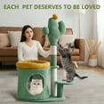 thumbnail image 4 of ABSOKE 32" Cat Tree,Cat Tower with Cactus Cat Scratching Post,Cozy Cat House for Indoor Cats,Green, 4 of 8