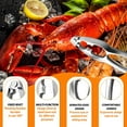 thumbnail image 2 of Seafood Crab Crackers and Tools, 21 Pcs Crab Leg Crackers Tools, Lobster Crackers and Picks Set, Crab Utensils Seafood Tools, Crab Forks Scissors Lobster Shellers, mobzio Nut Cracker Set for Crab Legs, 2 of 8