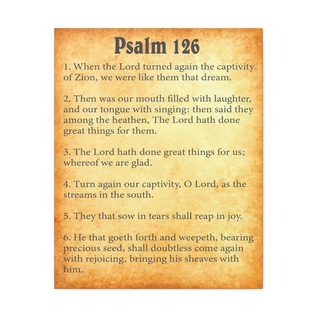 Scripture Walls Psalm 126 Chapter Gold Bible Canvas Christian Wall Art Ready to Hang Unframed