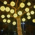 thumbnail image 2 of Guirnalda de luces navideñas de 30 cm con forma de bola de ratán, para exteriores, para bodas, fiestas, decoración de jardín, 2 of 5