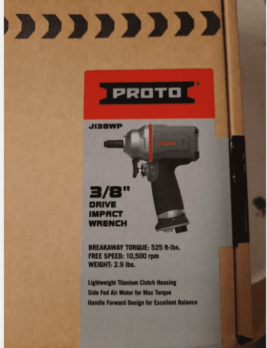 Proto Pistol Grip Impact Wrenches, 3/8", 525 ft lbs, Each (577-138WP)