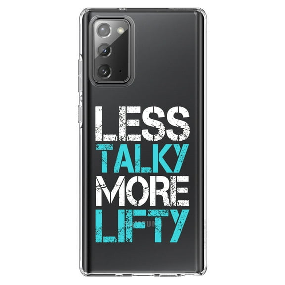 DistinctInk Clear Shockproof Hybrid Case for Galaxy Note 20 ULTRA (6.9" Screen) - TPU Bumper Acrylic Back Tempered Glass Screen Protector - Less Talky More Lifty