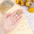 thumbnail image 2 of 200pcs 20mm Golden and Stainless Steel Color Earring Hooks Kidney Ear Wire Hypoallergenic Hoop Earrings for Jewelry Making,Pin:0.7mm, 2 of 5