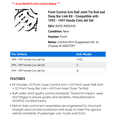 thumbnail image 2 of Front Control Arm Ball Joint Tie Rod and Sway Bar Link Kit - Compatible with 1993 - 1997 Honda Civic del Sol 1994 1995 1996, 2 of 2