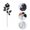 Black1, variant on Ailezt Halloween Decor Rose With Head Lifelike Decorative Halloween Party Decorations Silk Material Reusable Never Fade Steel Wire Internal