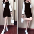 thumbnail image 3 of Fashion Women Casual O-Neck Dresses Casual Long Sleeve Loose Fit Solid Color Pullove Dress, 3 of 6