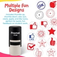 thumbnail image 2 of Promot Self-Inking Stamp for Teacher - Round Stamp for Grading & Feedback (Happy Sun Red), 2 of 7