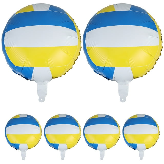 Volleyball Themed Party Supplies for Decor 6pcs Inflatable Balloon Multi Color 18 Inch