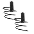 thumbnail image 1 of Oleegame 2PC Spoon And Lid Rest Wall Mount Spring Style Hair Dryer Holder Rack Hair Drier Storage Organizer Black, 1 of 8