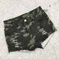 thumbnail image 5 of HOWPAY Womens Jean Shorts Baggy Camo Print Stretchy High Waisted Ripped Denim Bottoms With Pockets Summer Casual Loose Fit Lounge Shorts Camouflage L, 5 of 7