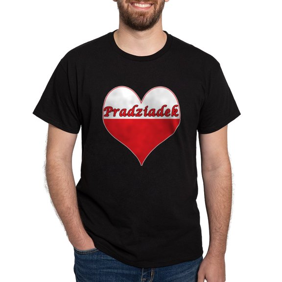 CafePress - Pradziadek Polish Heart Dark T Shirt - Men's Classic Graphic Cotton T-Shirt