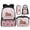 Strawberry Cloud Capybara, variant on Yspwyqan Backpack Set with Lunch Box Pencil Case for Boys, Vintage USA Flag Deer Lightweight Large Capacity Kids Backpack Fits 14" Laptop for School