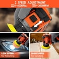 thumbnail image 2 of Brushless Cordless Polisher, 3 Inch  Buffer & Sander  Kit with 2 Variable Speeds and 3.0Ah Battery for Car Detailing, 2 of 6