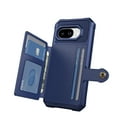 thumbnail image 2 of for Google Pixel 9a Wallet Case, RFID Blocking Card Holder Slot Kickstand Magnetic Button Closure Women Men Heavy Duty Shockproof Rugged Back Case Cover for Google Pixel 9a, Darkblue, 2 of 7
