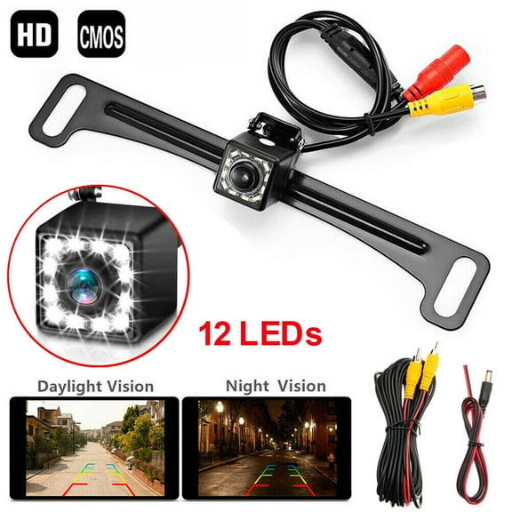 Pare License Plate CMOS Night Vision DC 12V 170° Car Rear View Backup Camera