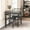 Gray_upholstered seat, variant on WALYWIK Square Dining Table Set for 2 - Rustic Brown Breakfast Nook Kitchen Table with 2 Chairs, Gray_upholstered seat