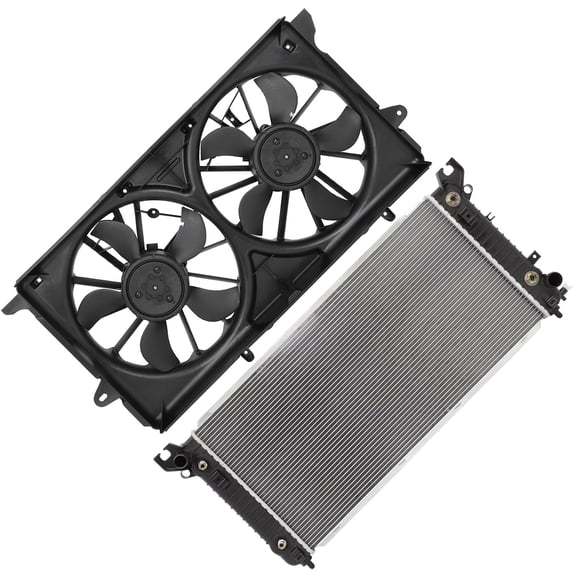ECCPP Cooling Fan Assembly Fits for Chevy for Suburban 5.3L 2015-2016 for Chevy for Equinox 1.5L 2018-2019 13398; Radiator Cooling Fan Assembly fit 624050,621619,23123633,23123634