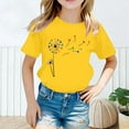 thumbnail image 2 of TechWave T-Shirt Imprimé Mignon pour Filles, Col Rond, Manches Courtes, Été, Décontracté, Ample, Doux, Grande Taille, 2t, 2 of 5