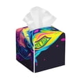 thumbnail image 1 of Balery Neon Pop Art Pitbull Porta Pañuelos de Cuero con Estampado – Funda Moderna Cuadrada para Caja de Pañuelos, Dispensador 5x5x5'', 1 of 7