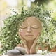 thumbnail image 1 of Maceta con forma de cara, maceta con forma de cabeza, maceta para suculentas, maceta de resina con forma de cactus y orificios de drenaje, con ojos cerrados y personajes de resina., 1 of 5
