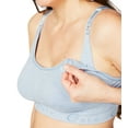 thumbnail image 4 of Cake Maternity Cotton Candy Wirefree Nursing Bra for Breastfeeding, Seamless Maternity Sleep Bra, Heather Blue, Small, 4 of 6