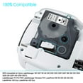 thumbnail image 2 of GREENCYCLE 6PK Compatible for DYMO D1 Label Tape 45022 12mm 7m Black on Silver for LabelManager LabelPoint LabelWriter Label Maker, 2 of 7