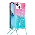 thumbnail image 2 of Funda para iPhone 13 Brillantina Líquida Divertida Reluciente y con Cristales en Movimiento Cuerpo Cruzado con Cordón Ajustable, 2 of 5