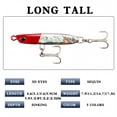 thumbnail image 3 of MInHoues 2.32" Sinking Metal Jig Fishing Lure, Artificial Hard Lead Bait for Long Casting, Freshwater Saltwater Bass Tackle with Treble Hook, Spring Angling Gifts for Men, 3 of 6