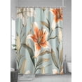 thumbnail image 5 of Fsddascl Lily Flower Shower Curtain Set - Standard 72" x 72" Washable Curtain with 12 Hooks, Watercolor Country Blooms Spring Botanical Art Waterproof Fabric Stall Shower Curtains for Bathroom, 5 of 6