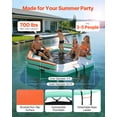 thumbnail image 2 of VEVOR Inflatable Floating Dock, 8.5 x 8.5 FT Inflatable Dock Platform, Non-Slip Water Air Mat with Portable Carrying Bag and Detachable Ladder, Floating Water Platform Island Raft for Pool Beach Ocean, 2 of 9