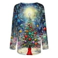 thumbnail image 5 of Makaor Womens Fashion Tops Plus Size Crew Neck Shirts Tunic Christmas Tree Graphic Long Sleeve Pullover Tees Cute Fall Winter Clothes, 5 of 5