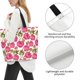 thumbnail image 3 of Balery Rose Flowers Bolsa Tote Estilo Estético con Cremalleras, Bolsa de Hombro, Bolsa de Compras Grande y Plegable, 3 of 8