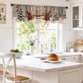 thumbnail image 2 of AshasdS Gingerbread Men & Christmas Trees Window Valance Winter Snow Short Curtain Rod Pocket for Kitchen, 2 of 5