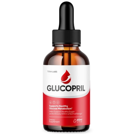 Glucopril Advanced Formula Drops Blood Balance Support Supplement Gluco Pril (1 Pack)