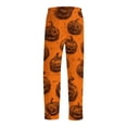 thumbnail image 6 of Mens Halloween Pajama Pants Witch Hat Skull Drawstring Funny Sleep Pants Ghost Skeleton Elastic High Waist Horror Pajama Pants, L, 6 of 6