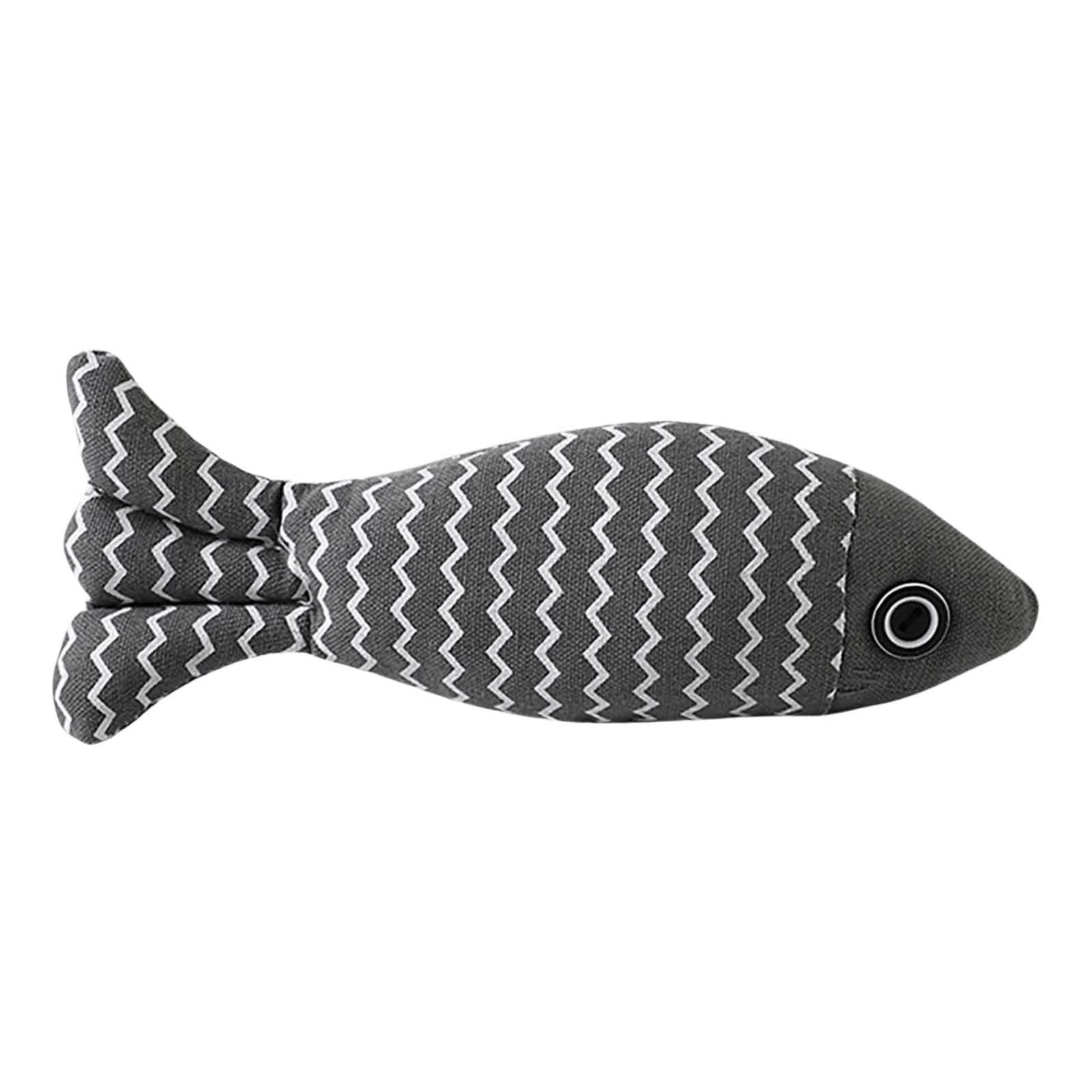 2 Packs Catnip Fish Toys for Cats Soft Linen Chew Toys with Catnip & Silvervine, Interactive Kicking Biting Play, Realistic Hunting Doll for Indoor Kittens, Durable Pet Grinding Teeth Supplies