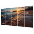 thumbnail image 2 of Designart "Beach Photo Sunset Charm V" Nautical & Beach Metal Wall Décor Set, 2 of 5