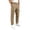 Khaki@GC@, variant on CONZONE Kids Boys Uniform Cargo Pants Wide Leg Baggy Chino Pants for Boys Elastic Waist Back To School Outdoor Joggers with Pockets