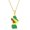 Gold, variant on Guyana Map Flag Pendant Necklace Country Outline Clavicle Chain Choker Neck Chain Jewelry Guyana Symbol Necklace