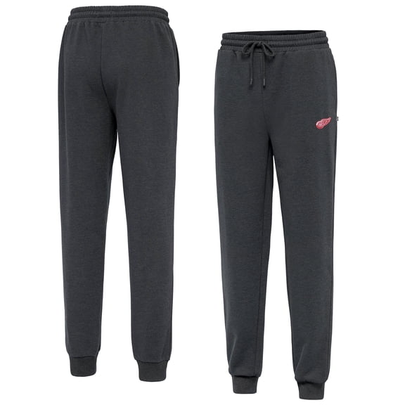 Men's Antigua Heather Charcoal Detroit Red Wings Idol Jogger Pants