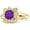 Yellow, variant on Elegant Lotus Flower Round Cut Amethyst Birthstone Wedding Engagement Ring For Women In 925 Sterling Silver 14K Yellow Gold Plating