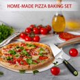 thumbnail image 3 of Juego de 2 palas para pizza con mango de madera plegable, rueda cortadora de pizza, servidor de pizza, paleta de pizza de lujo para hornear pan y queso de pizza casero ER, 3 of 5