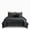 Black, variant on J&V TEXTILES Botanical Line 5-Piece Comforter Set, Pintuck Bedding with Abstract Wave Design Terracotta, Queen