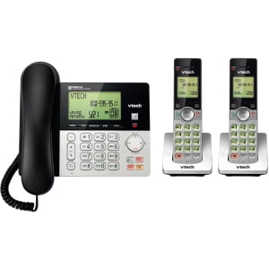 VTech CS6949-2 DECT 6.0 Expandable Cordless Phone with Answering System and Caller ID, 2 Handsets,