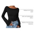 thumbnail image 4 of Remera PRETTYGARDEN Otoño 2025 Manga Larga Crop Top de Campana M, 4 of 9