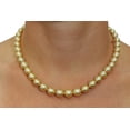 thumbnail image 2 of 14K Gold 8-10mm Golden South Sea Cultured Pearl Necklace - AAA Quality, 16" Choker Length, 2 of 7