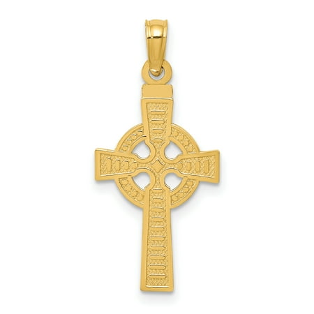 Yellow Gold Celtic Love Knots - 14k Yellow Gold Reversible God Is Love Irish Claddagh Celtic Knot Cross Religious Pendant Charm Necklace Iona Gifts For Women For Her
