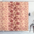 thumbnail image 1 of Ambesonne Floral Shower Curtain, Vibrant Boho Flowers, 69"Wx84"L, Peach and Coral, 1 of 3